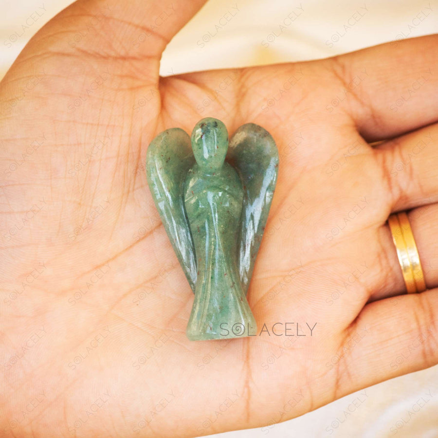 green aventurine angelic crystal charm