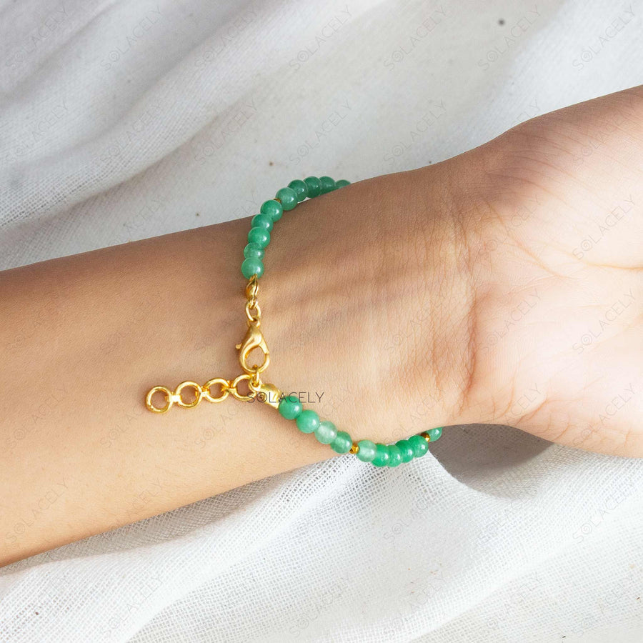 green aventurine bracelet adjustable