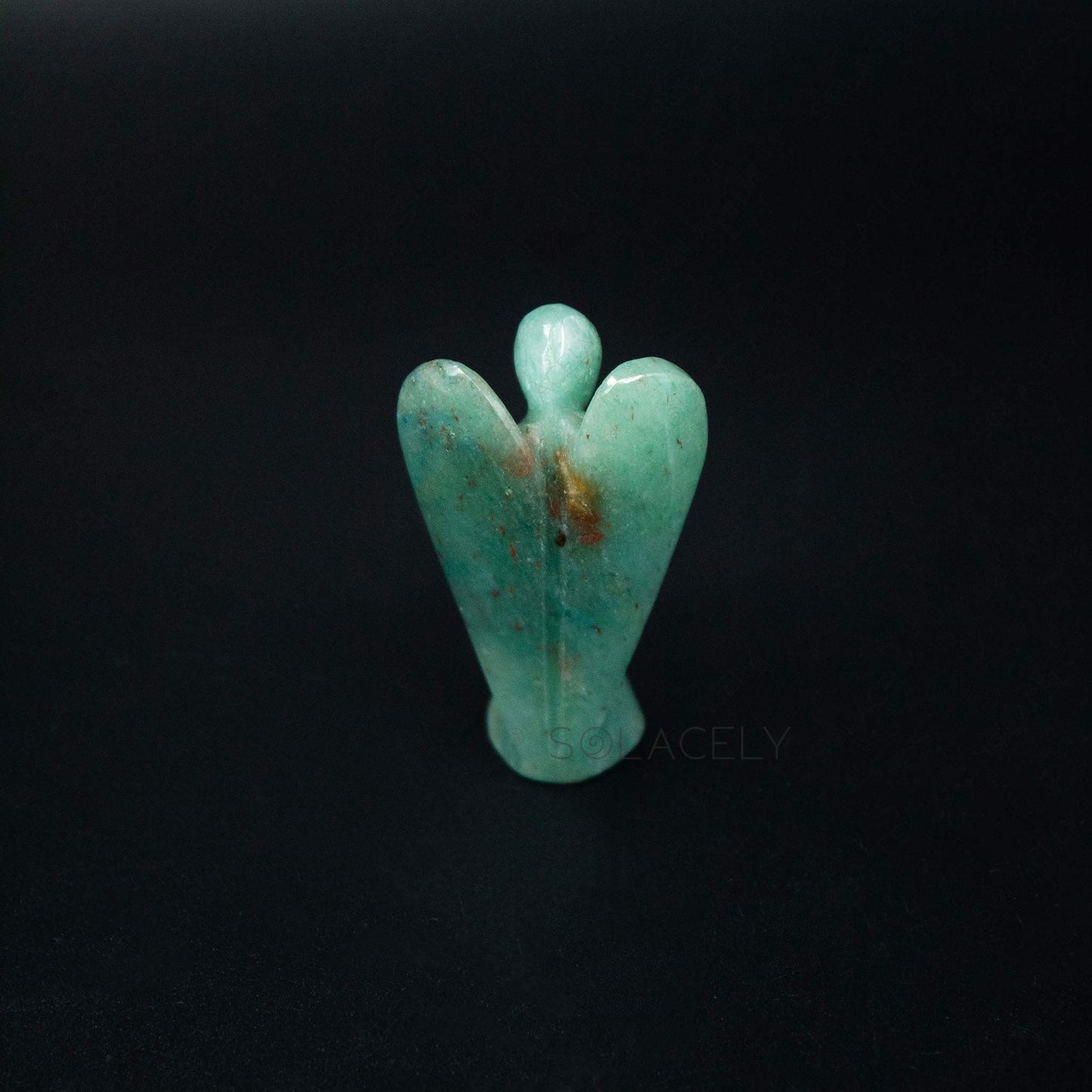 green aventurine crystal angel statue