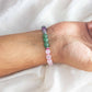 green aventurine rose quartz rainbow fluorite