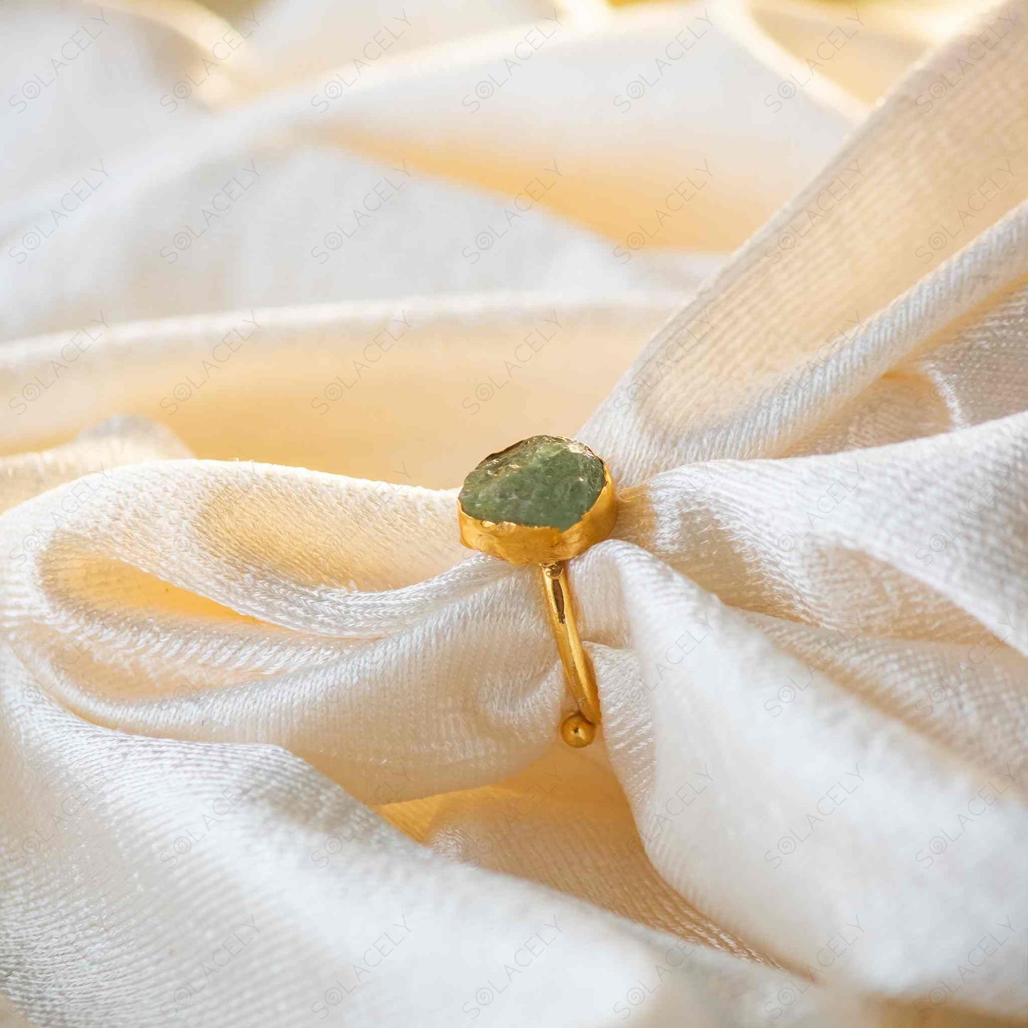 green aventurine stone ring