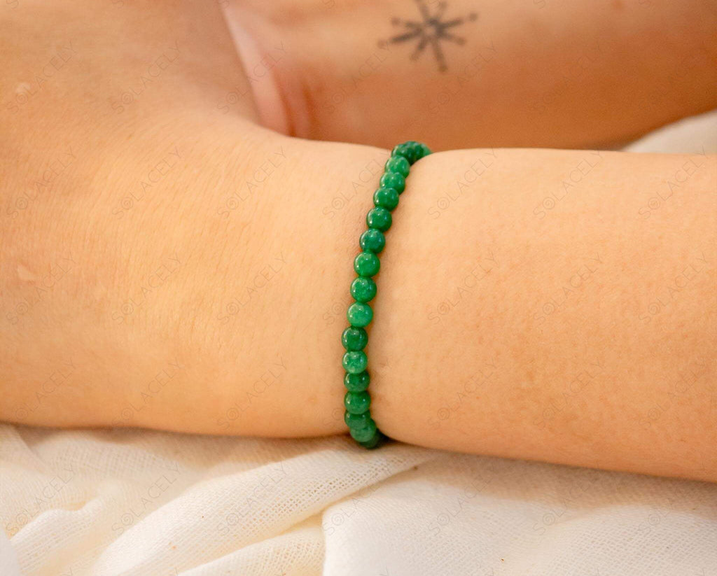 green jade bracelet 4mm