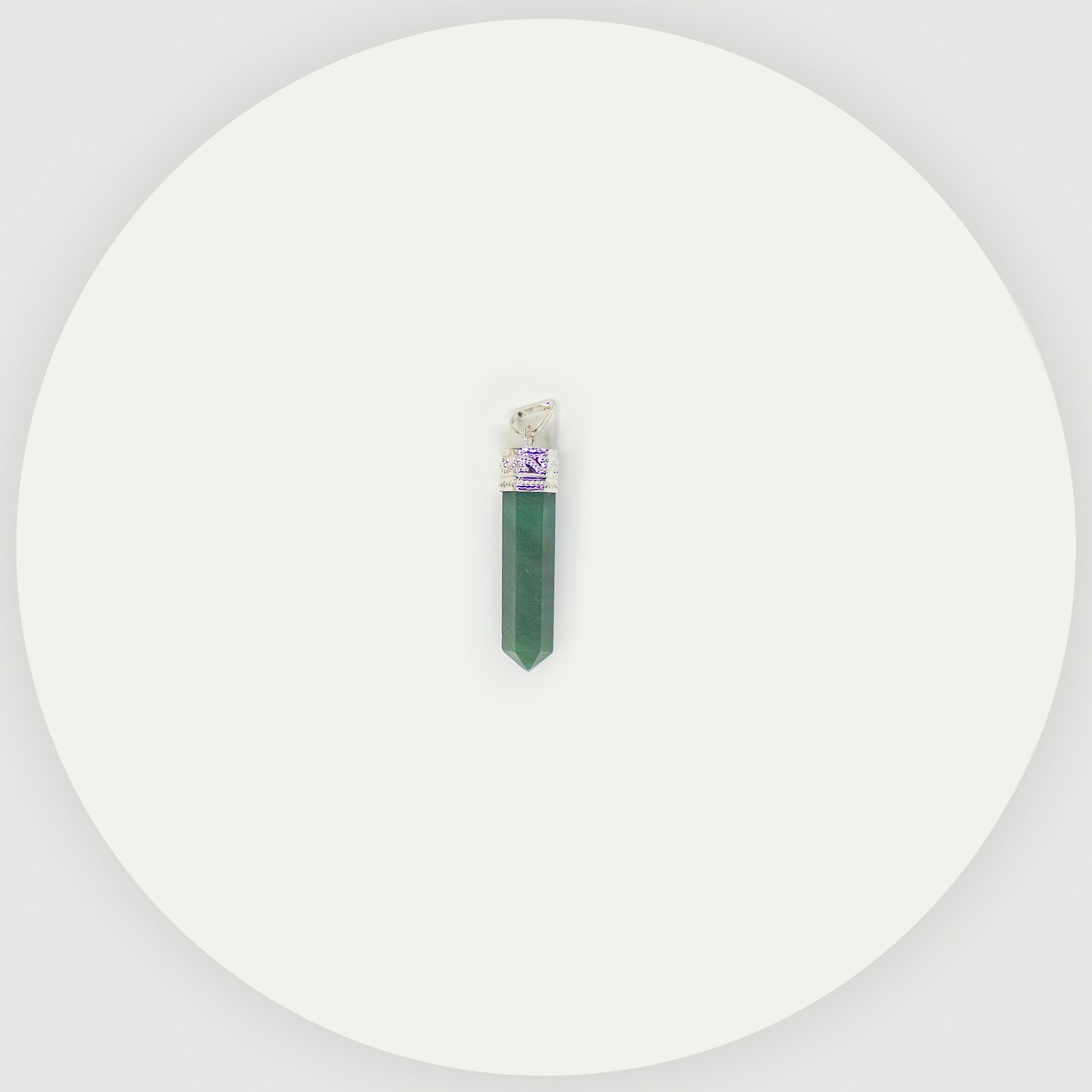pencil pendant green jade
