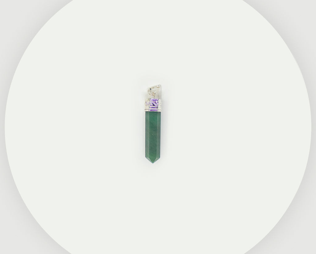 pencil pendant green jade
