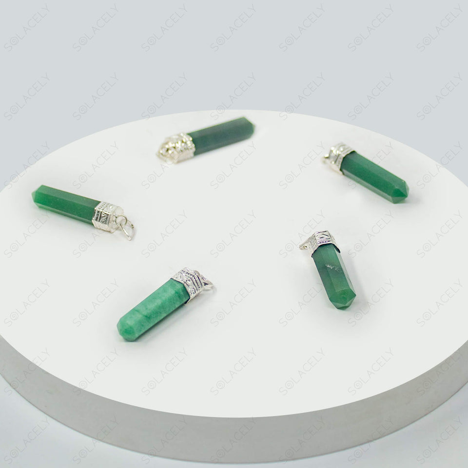 green jade pencil pendant for women