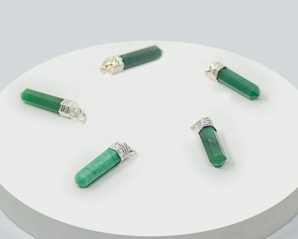 green jade pencil pendant for women