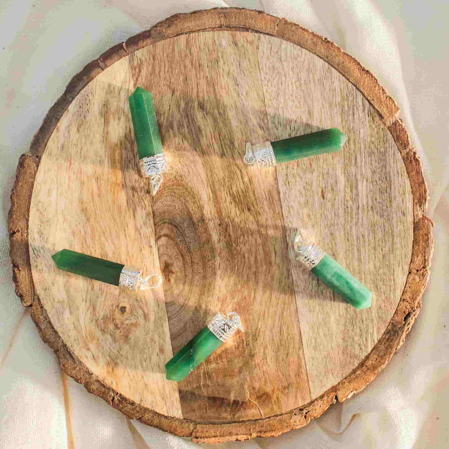 green jade pencil pendant