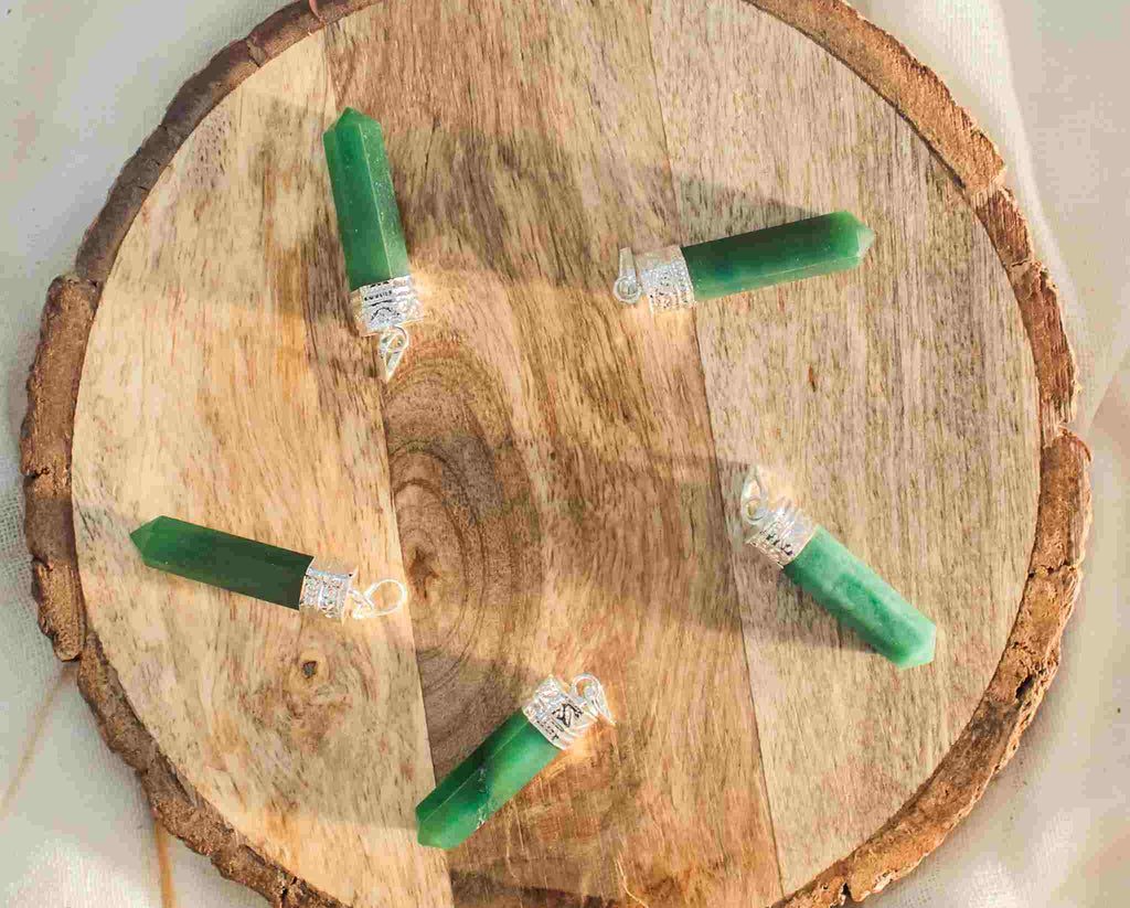green jade pencil pendant