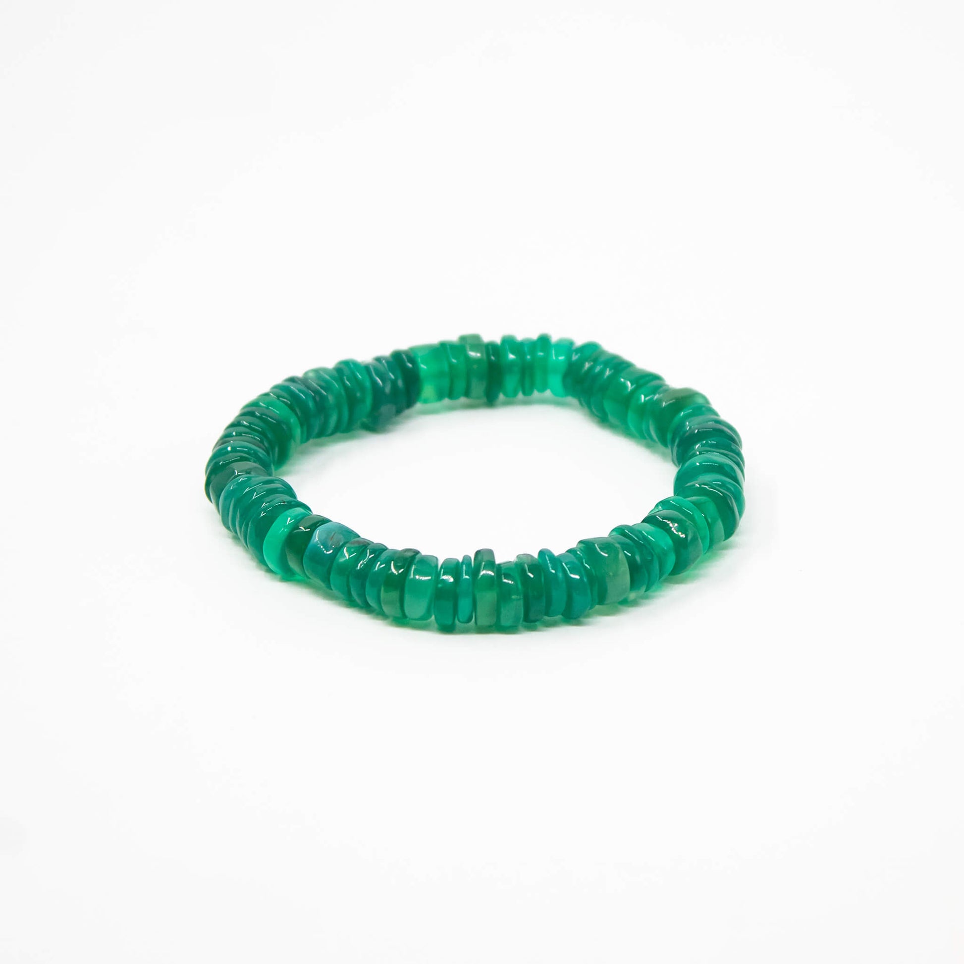 green onyx tyre bead bracelet