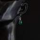 green onyx drop earrings sterling silver