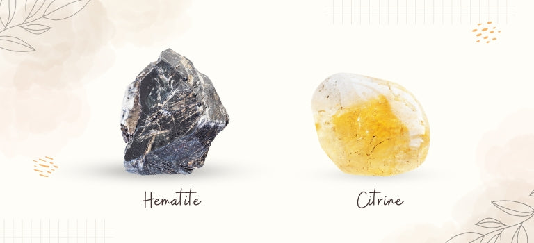 hematite and citrine mobile banner image