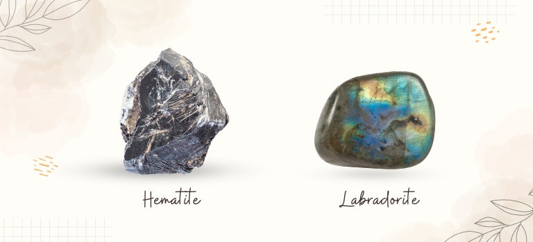 hematite and labadorite mobile banner image