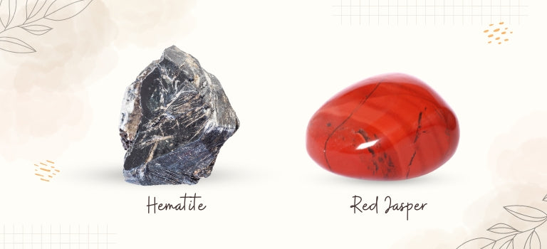 hematite and red japer mobile banner image