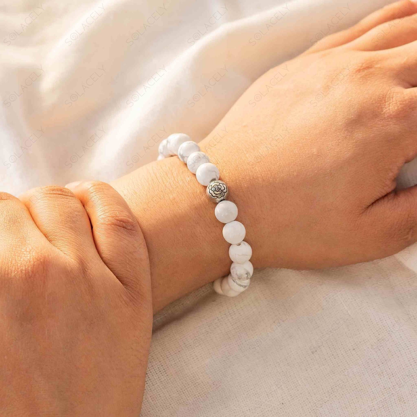 Howlite Bracelet 8mm Beads