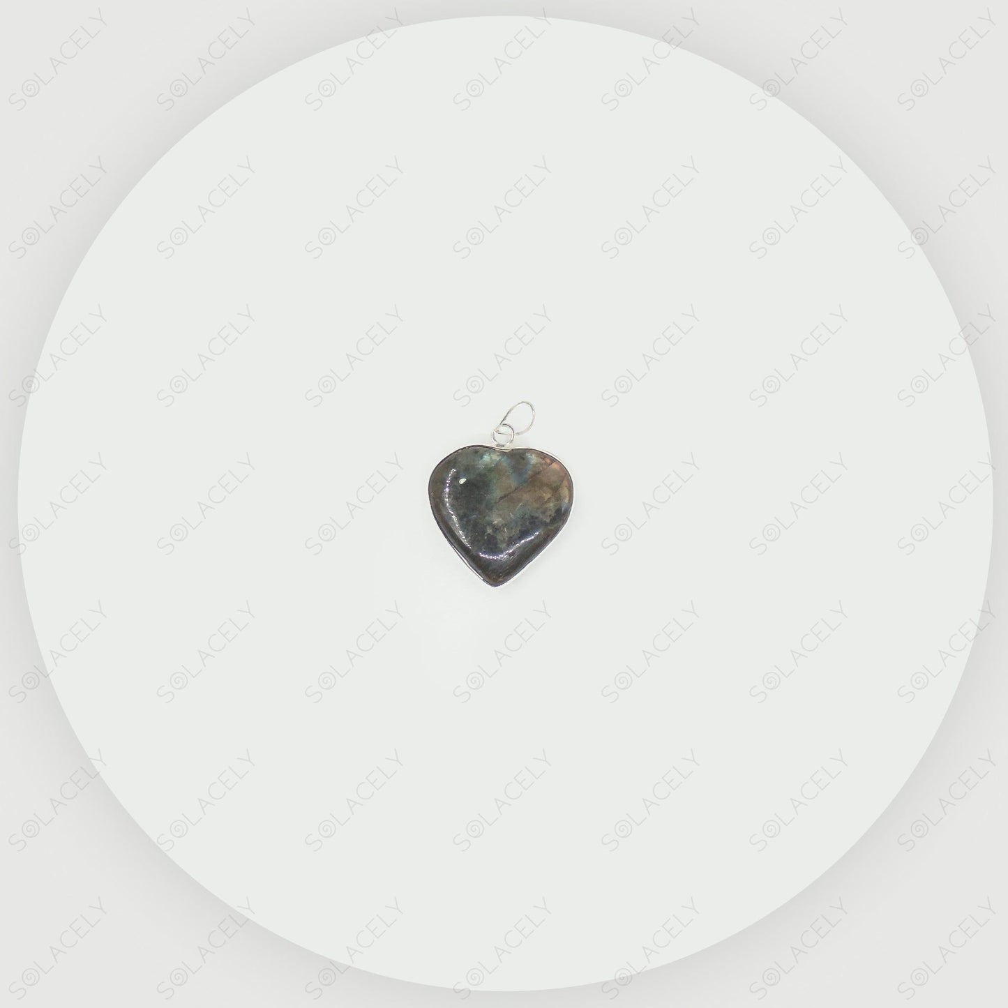 heart shape labradorite pendant