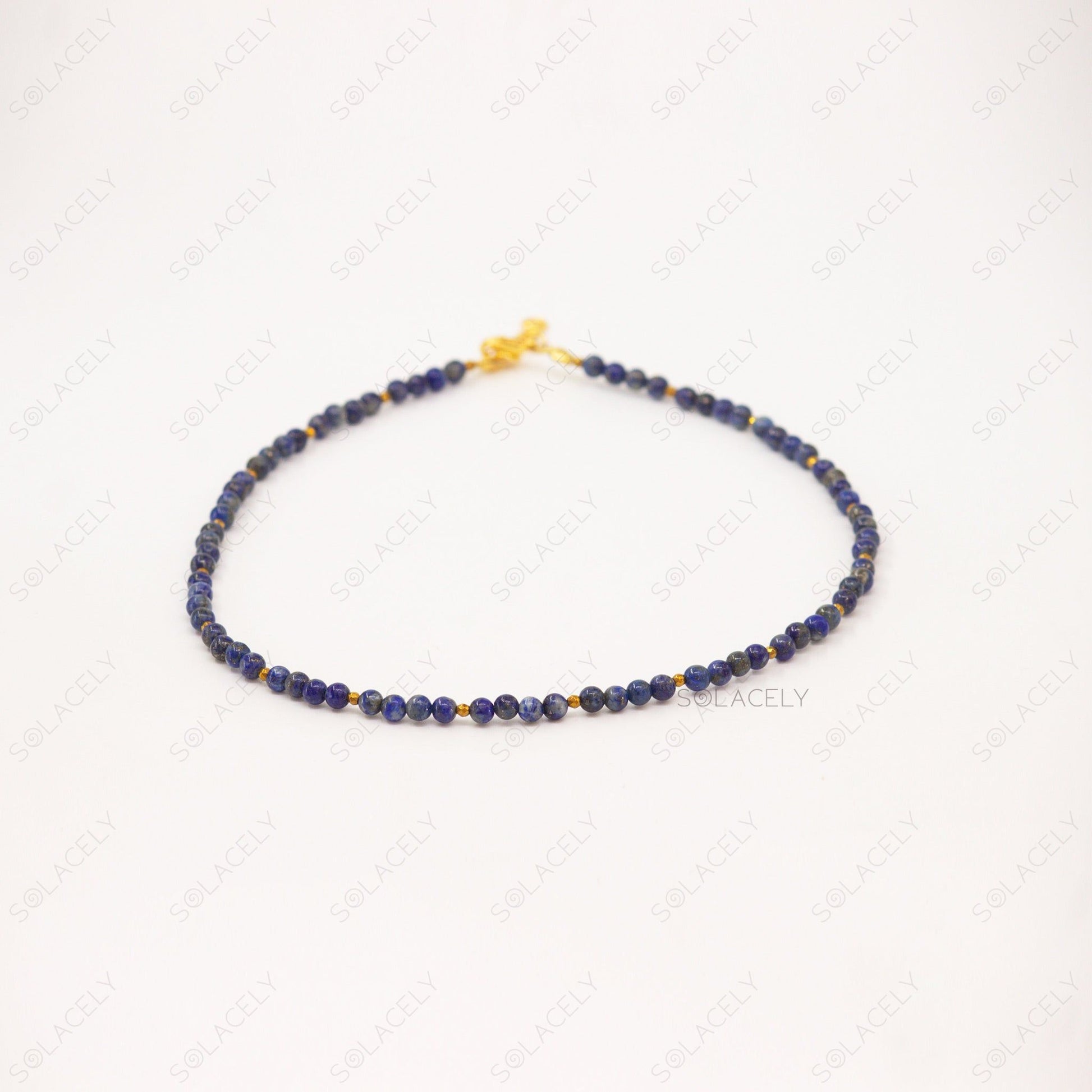 lapis lazuli 4mm with hematite spacers