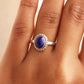 lapis lazuli sterling silver ring oval