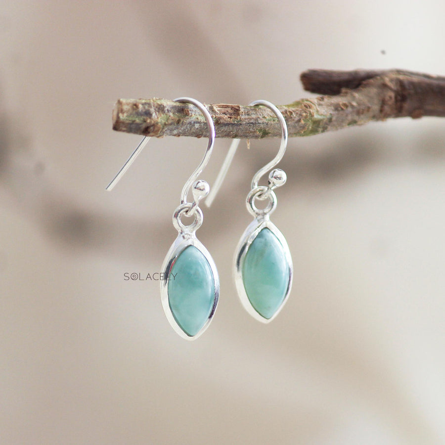 larimar silver earring