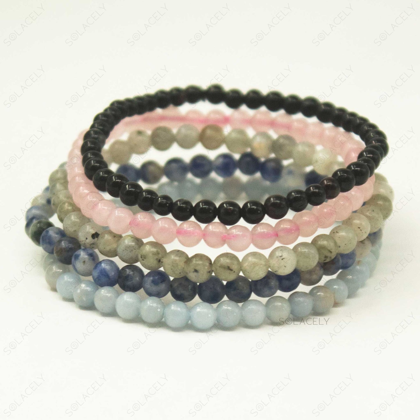 libra zodiac crystal bracelet stack set