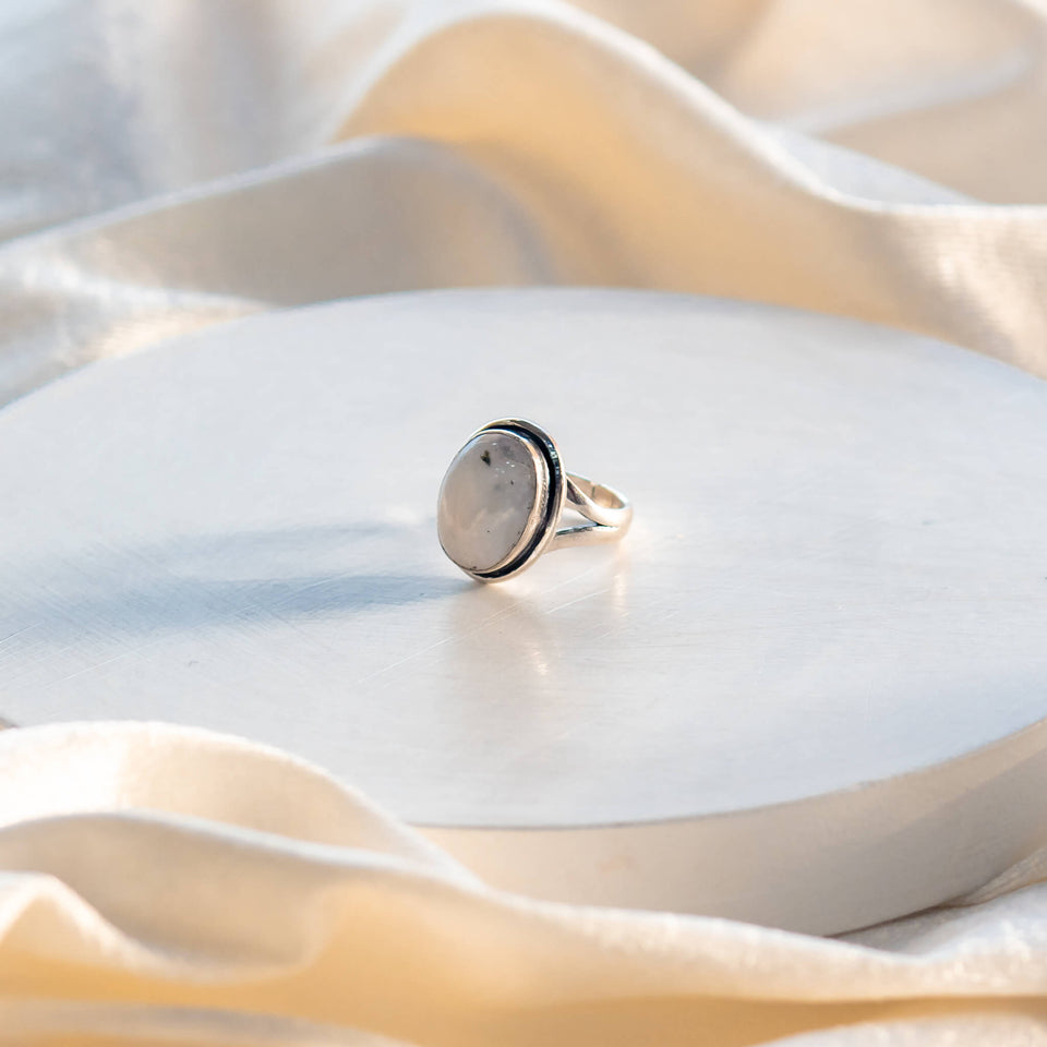 moonstone adjustable ring