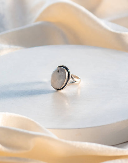 moonstone adjustable ring