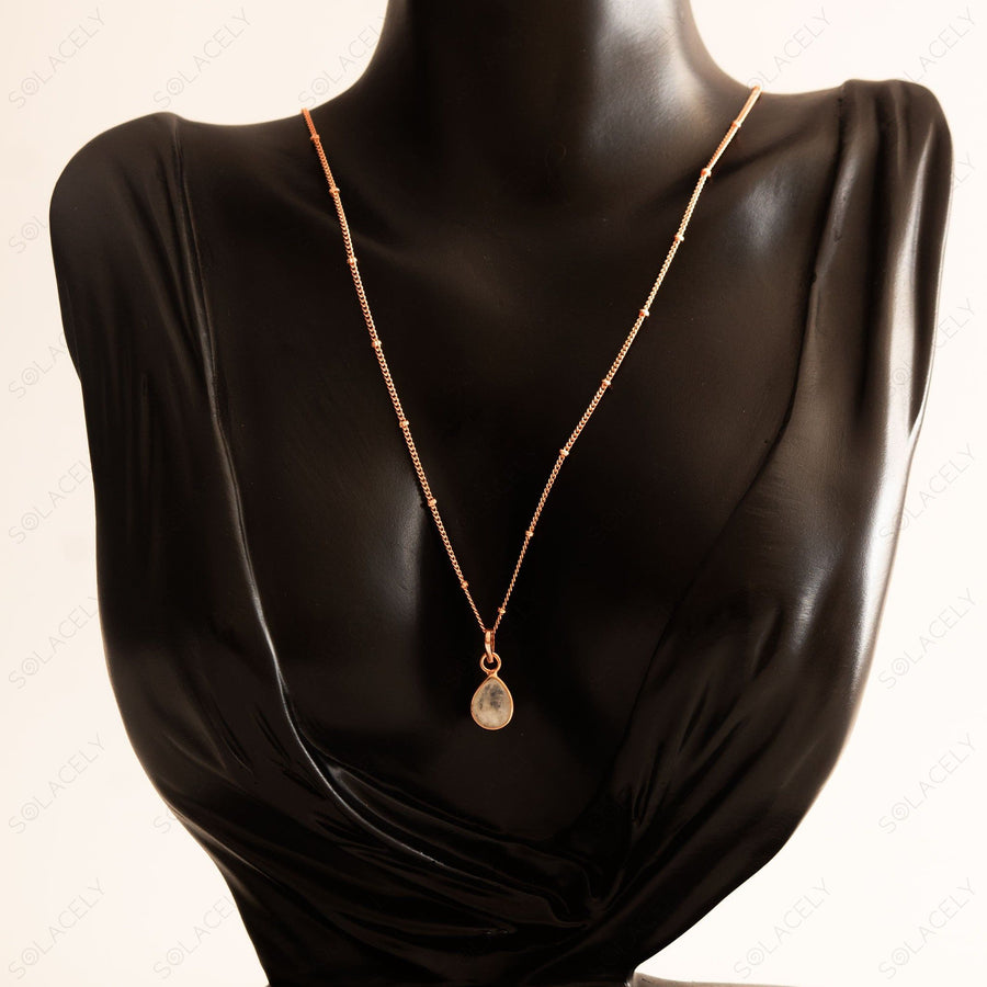 moonstone rosegold palted necklace