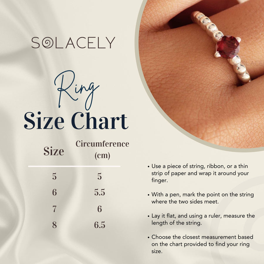 moonstone sterling ring size guide