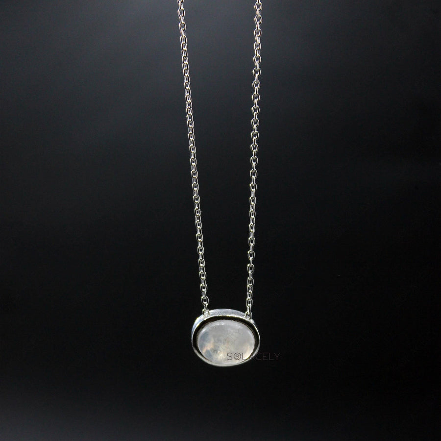 moonstone sterling silver necklace