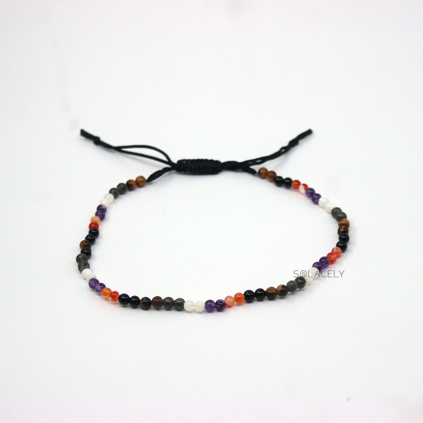 multi crystal anklet