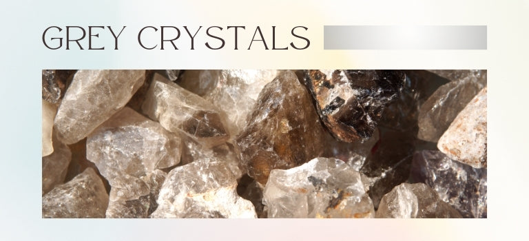 mystical grey crystals mobile banner image