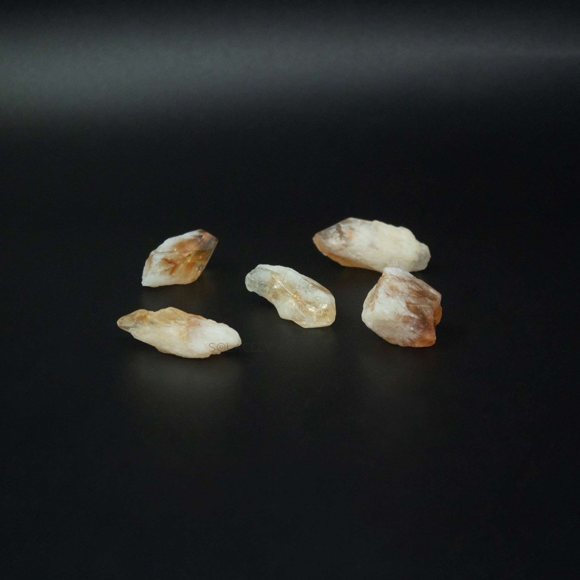 natural citrine stones 5 piece pack