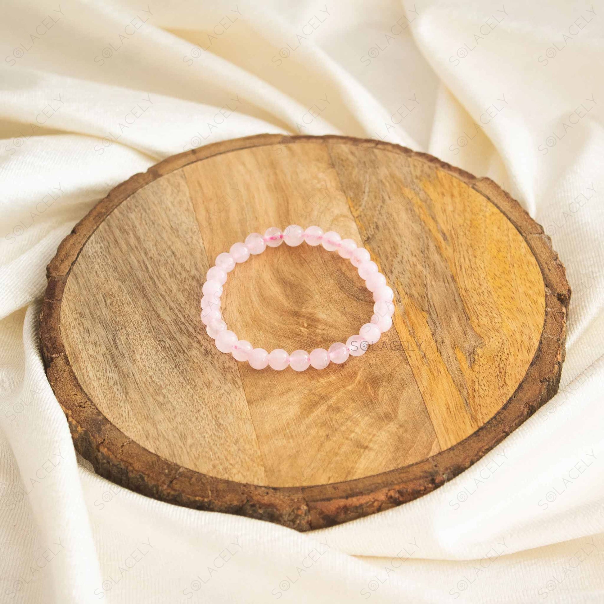 natural rose quartz bracelet