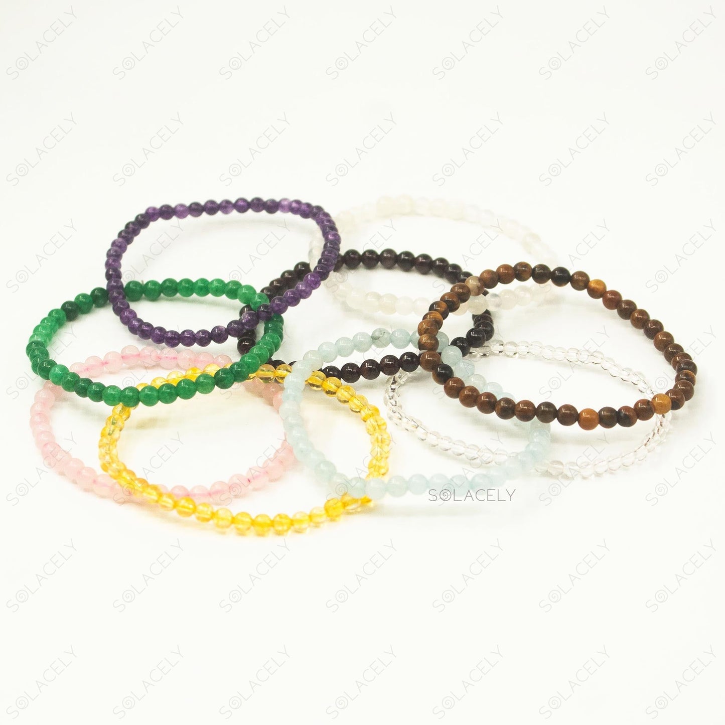 navratna vastu crystals stackable bracelet set