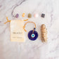 evil eye wall hanging with crystal tumble stone for new home