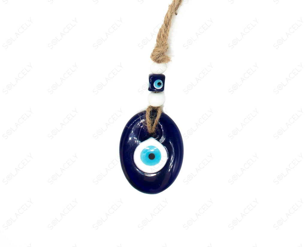 blue oval evil eye wall hanging 