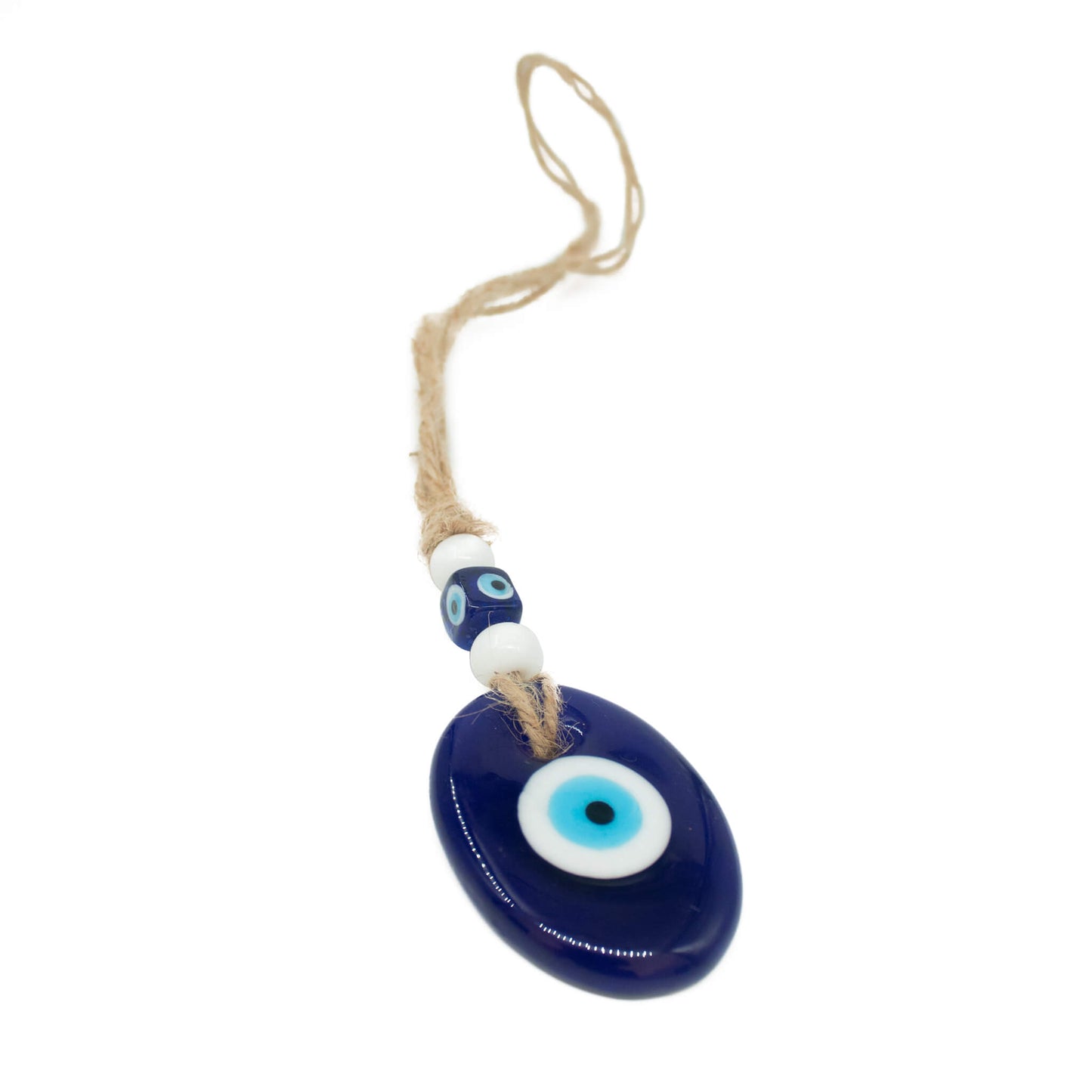 evil eye wall hanging blue and oval shape