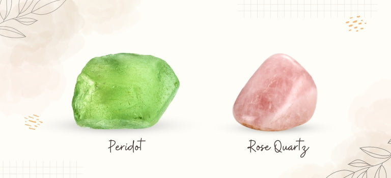 peridot and rose quartz mobile banner image