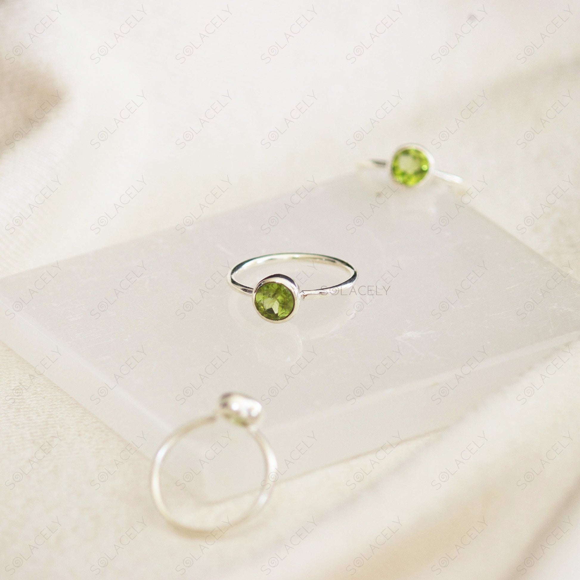 peridot silver bandeau