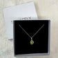 Raw Peridot Sterling Silver Necklace