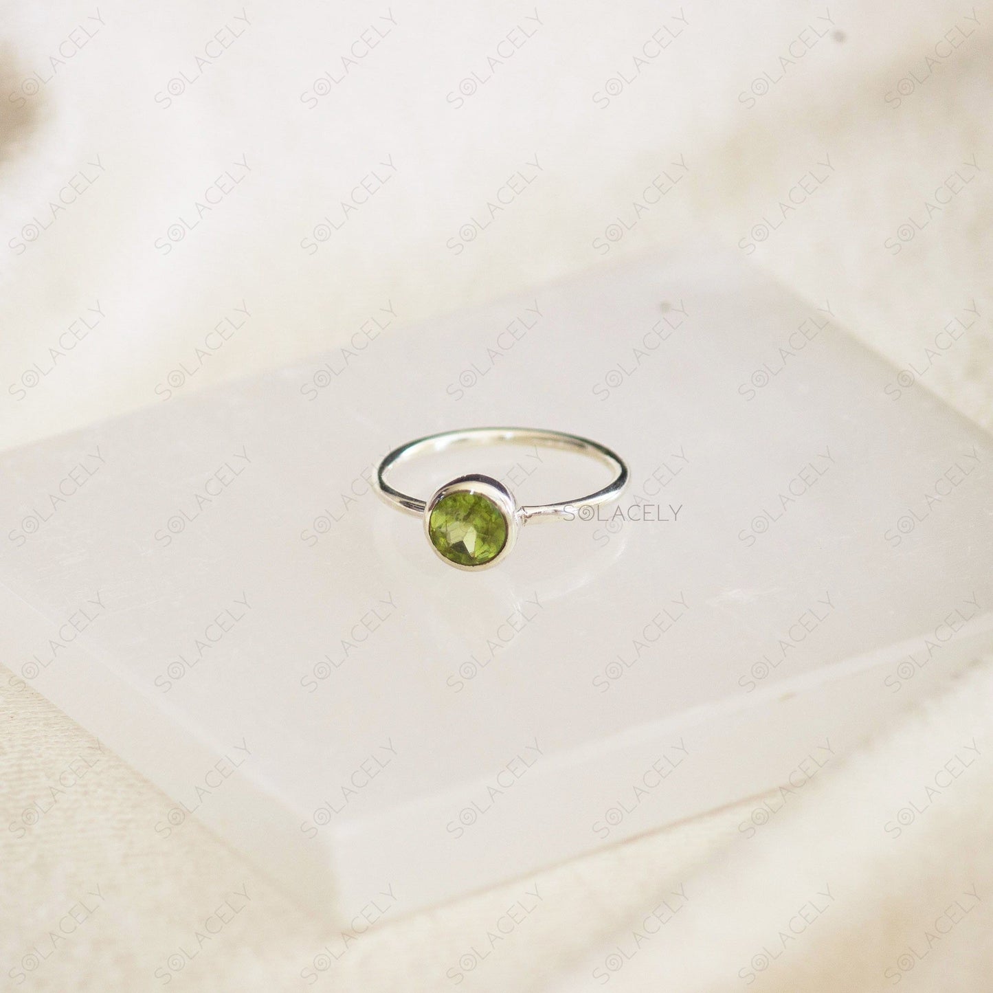 peridot sterling silver ring