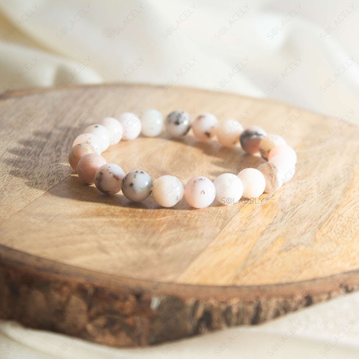 pink opalite 6mm bracelet