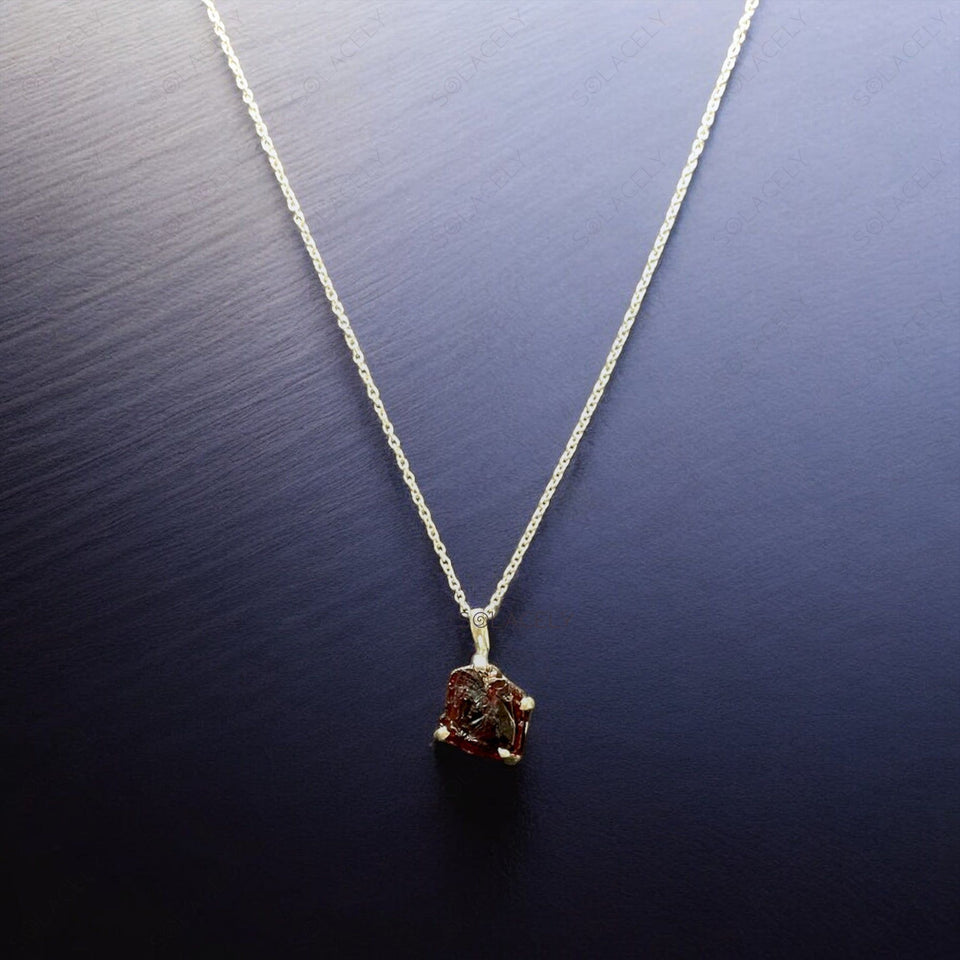 premium raw red garnet sterling silver necklace for luxurious wear