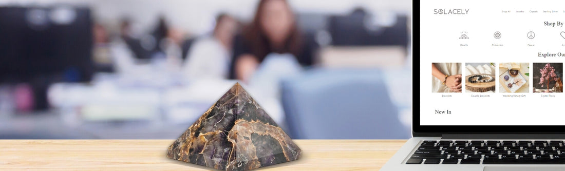 Crystal Pyramid For Office Desk