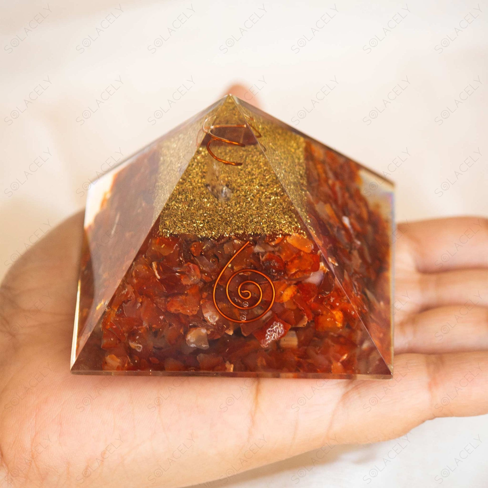 pyramid orgone red carnelian