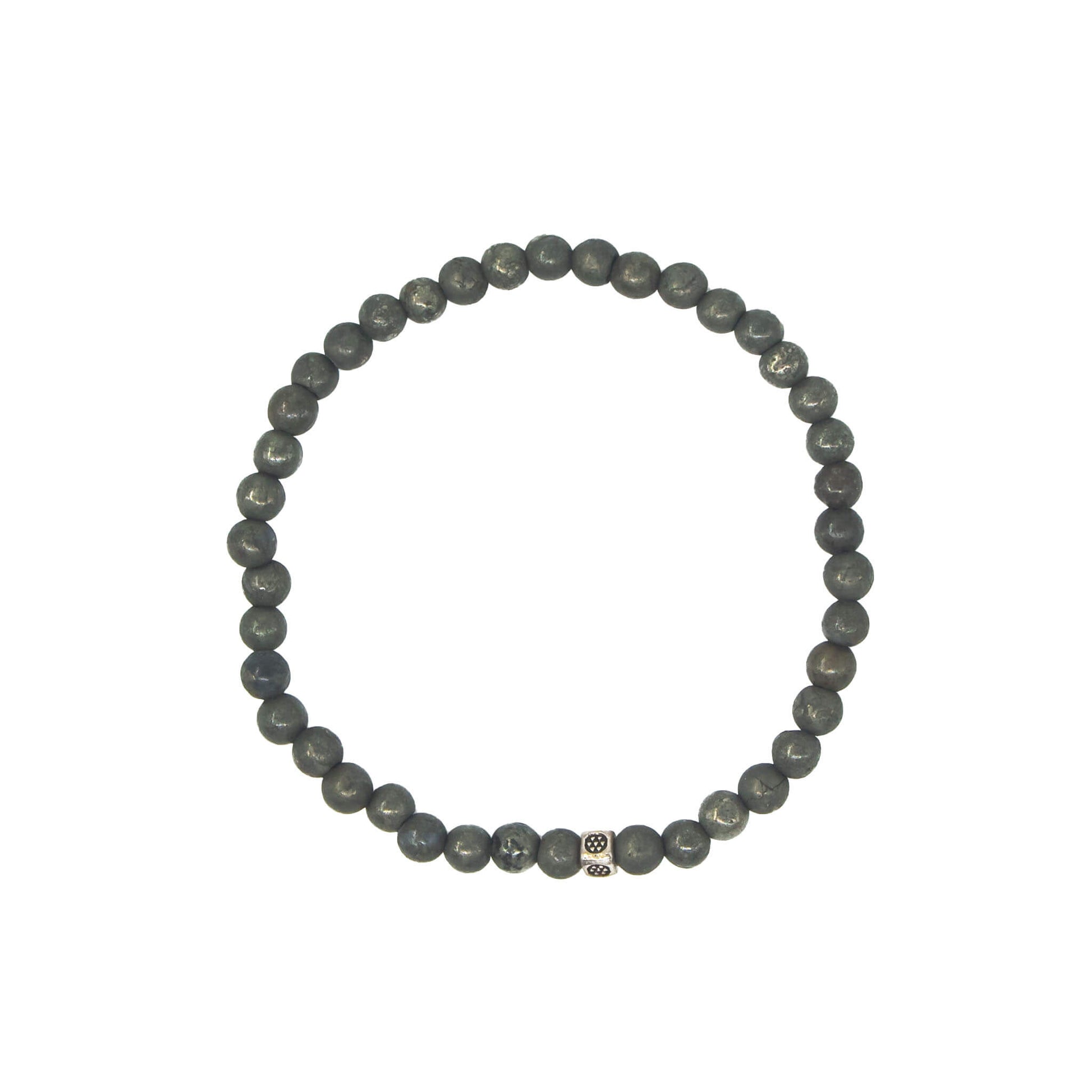 4mm pyrite crystal bracelet