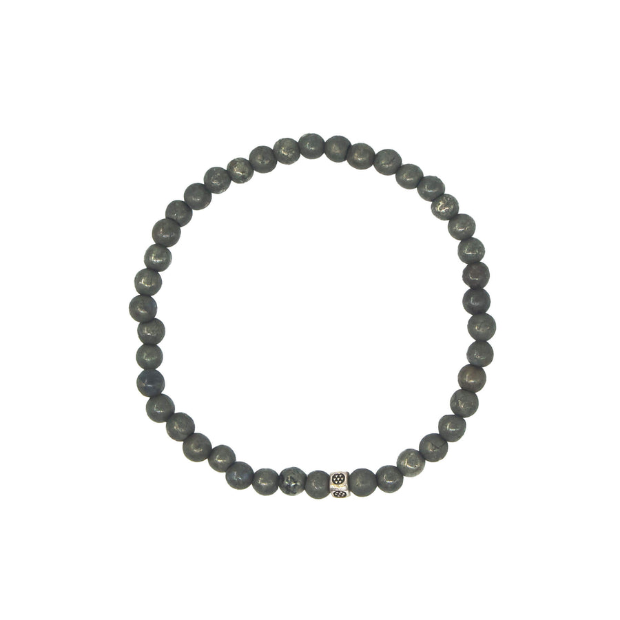 4mm pyrite crystal bracelet