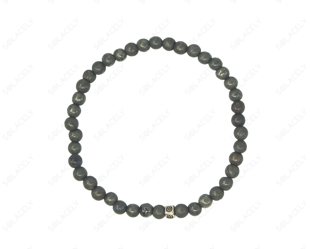4mm pyrite crystal bracelet