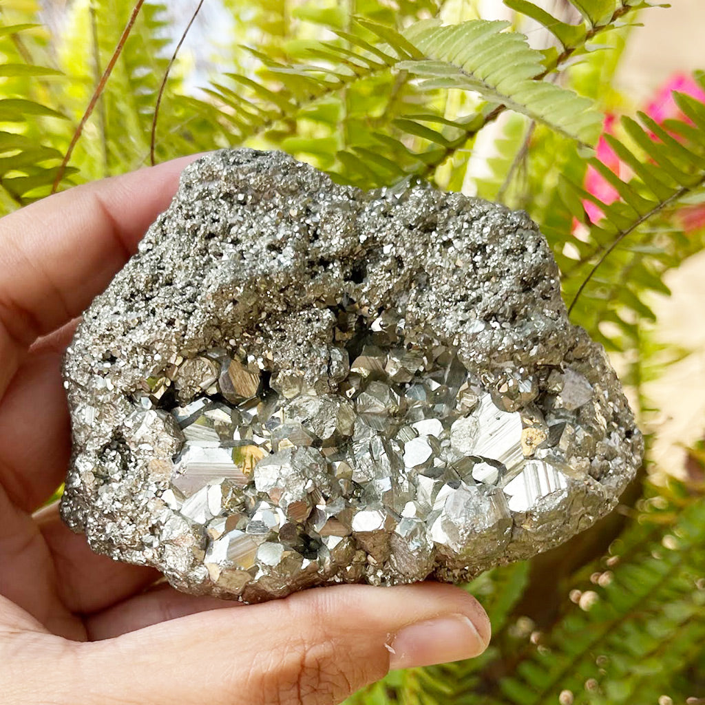 Pyrite Raw Cluster Crystal Stone | Mahavidhya.shop