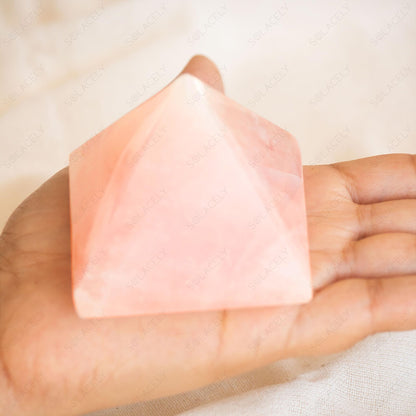 quartz pyramid rose