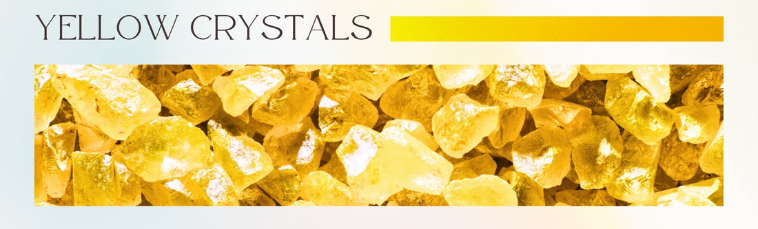 radiant glow of yellow crystals banner image